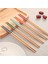 Lusso Cosmetics 5 Çift Chopstick Yıkanabilir Organik Ahşap Desenli Bambu Yemek Çubuğu, Sushi Japon Çin Yemek Çubuğu 2