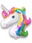 Gökkuşağı Unicorn Konsept 9 Yaş Balon Doğum Günü Set Gökkuşağı Unicorn Yaş Balon Set 2