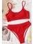 Yüksek Bel Fitilli Kumaş Bikini Altı 3