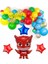 Pijamaskeliler Yaş Balon Seti Pjmasks Konsept Helyum Balon Set Pijamaskeli Doğum Günü Set 1