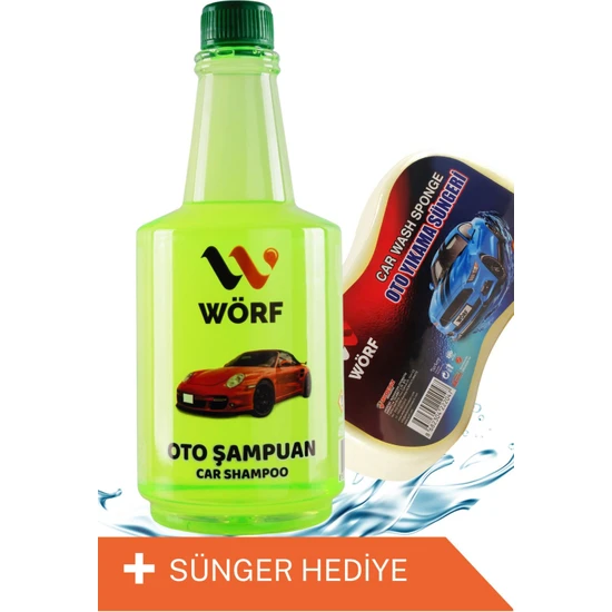 Wörf Oto Şampuanı 750 ml + Yıkama Süngeri