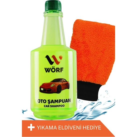 Wörf Oto Şampuanı 750 ml + Yıkama Eldiveni