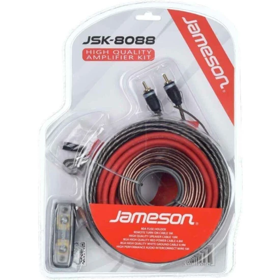 Jameson 8 Awg Araç Amfi Kablo Seti JSK-8088