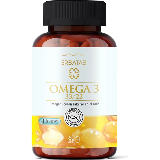 Erbatab Omega 3 Balık Yağı 33/22 60 Kapsül Licaps®