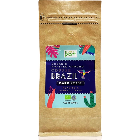 I'am A Plant Organik Öğütülmüş Filtre Kahve Brezilya Dark 200 gr