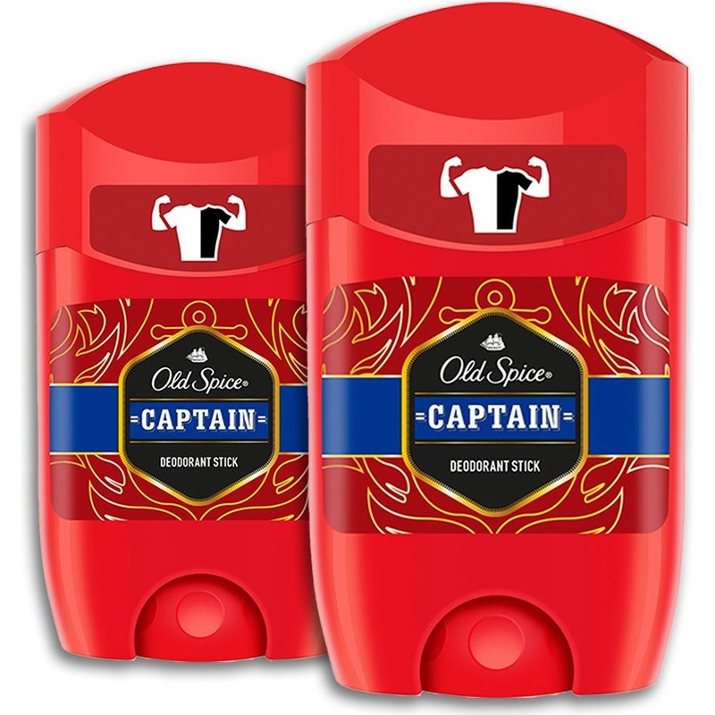 Old Spice Captain Deodorant Stick 50 ml - 2 Adet