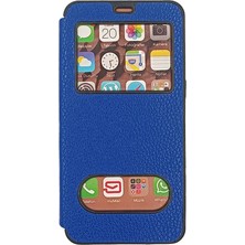 Plus General Mobile Gm 5 Plus ile Uyumlu Pencereli Kapaklı Magnum Kılıf