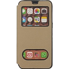 Plus Xiaomi Redmi 10C / Poco C40 ile Uyumlu Pencereli Kapaklı Magnum Kılıf