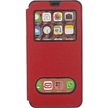 Plus Xiaomi Redmi 7 ile Uyumlu Pencereli Kapaklı Magnum Kılıf