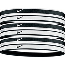 Nike Swoosh Sport Saç Bandı 6 Adet Unisex Kullanım İçin Beyaz Renkli Tasarım
