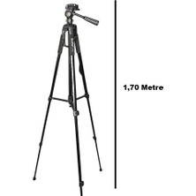 Neepho Tripod Bluetooth Kumandalı Aliminyum Gövdeli Profesyonel Telefon Tutucu Çantalı 170 cm Kamera Standı 3 Ayak