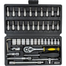 Titi 5587 1/4" Bits Uçlu Mini Lokma Anahtar Takımı 46 Parça