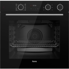 Ferre XE64CS Steamart&fryart Serisi Buharlı Pişirme Siyah Ankastre Fırın (0+10 Konum)