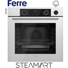 Ferre XE64CB Steamart&fryart Serisi Buharlı Pişirme Beyaz Ankastre Fırın (0+10 Konum)