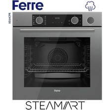 Ferre XE64CPR Steamart&fryart Serisi Buharlı Pişirme Gri Ankastre Fırın (0+10 Konum)