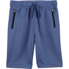 Oshkosh Mavi Erkek Çocuk Şort Fonksiyonel Cepler ve Büzme İpi ile Rahat Kullanım