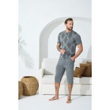 Kly 9457 Erkek Yazlık Kapri Pijama Takım