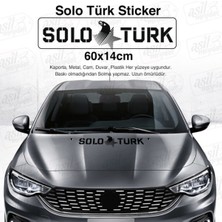 Solo Türk Yazılı Kartal Yıldız Siyah Oto Sticker, Araba, Etiket, Çıkartma, Modifiye, Tuning, Arma