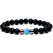 Joydizayn Oniks Hematit Mavi Akik Doğal Taş Erkek Bileklik