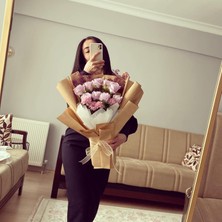 Z&B Flowers Kız Isteme Çiçeği Lila Yapay Gül Buketi,sevgiliye Hediye,söz Çiçeği