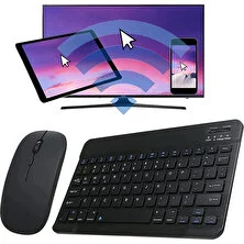 Alfa MEC Samsung Galaxy Tab S7 Fe Lte SM-T737 Uyumlu Kablosuz Bluetooth Klavye Mouse+Set