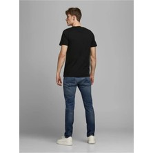 Jack & Jones Corplogo Bisiklet Yaka Siyah Erkek Tshirt 12151955 V1