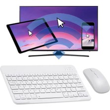 Alfa MEC Lenovo Tab M10 Plus 3.nesil 10.6 Inç TB-125F - TB-128F Uyumlu Kablosuz Bluetooth Klavye Mouse+Set