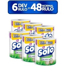 Solo Dev Rulo Kağıt Havlu 6'lı (1=8 , 48 Rulo)