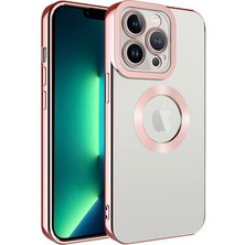 Rivor Apple iPhone 11 Pro Max Kılıf Kamera Korumalı Kenarları Renkli Şeffaf Logo Gösteren Parlak Kapak