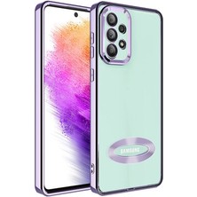 Rivor Samsung Galaxy A53 5g Kılıf Kamera Korumalı Kenarları Renkli Şeffaf Logo Gösteren Parlak Kapak