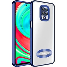 Rivor Xiaomi Redmi Note 9 Pro Kılıf Kamera Korumalı Kenarları Renkli Şeffaf Logo Gösteren Parlak Kapak