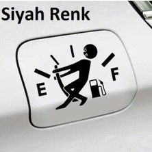 Siyah Araba Yakıt Deposu Kapağı Sticker Araba Sticker Oto Sticker 13CMX9,5CM