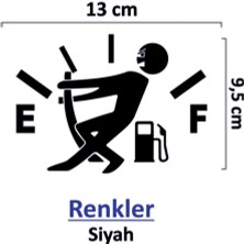 Siyah Araba Yakıt Deposu Kapağı Sticker Araba Sticker Oto Sticker 13CMX9,5CM