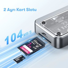 Fogy Hub 10IN1 Type-C Hub 3*usb3.0+4k HD+PD+3.5MM+SD+TF+VGA+RJ45+ Hub Adaptörü