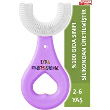 Lyra Professional U Şeklinde Pratik Çocuk Diş Fırçası 2-6 Yaş Lila