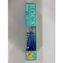 R.O.C.S. Baby 0-3 Yaş Muz Püresi Tadında Diş Macunu 45G + Diş Fırçası Seti Mavi
