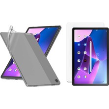 Ukscase Lenovo Tab M10 Plus 3rd Gen 10.6" 2022 (TB-125F/128F) Şeffaf Silikon Kılıf + Nano Cam Ekran Koruyucu