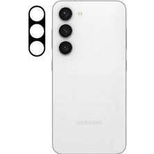 Wowacs Samsung Galaxy S23 Plus Uyumlu Kamera Lens Koruyucu Tam Kaplayan Kavisli Kamera Lens Koruyucu