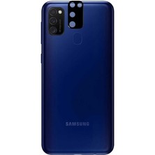 Wowacs Samsung Galaxy M21 Uyumlu Kamera Lens Koruyucu Tam Kaplayan Kavisli Kamera Lens Koruyucu