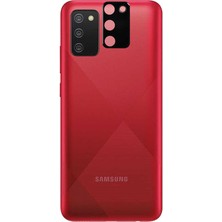 Wowacs Samsung Galaxy A02S Uyumlu Kamera Lens Koruyucu Tam Kaplayan Kavisli Kamera Lens Koruyucu