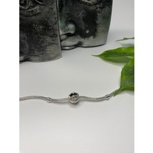 Ni Aksesuar Gümüş S925 Damgalı Star Wars Grogu - Baby Yoda & Beşik Charm