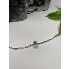Ni Aksesuar Gümüş S925 Damgalı C Harfi Zirkon Taşlı Charm