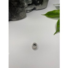 Ni Aksesuar Gümüş S925 Damgalı C Harfi Zirkon Taşlı Charm