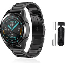 Kip GSM Huawei Watch Gt2 Uyumlu 22MM Kordon Paslanmaz Çelik Metal Kordon Ayarlama Aparatlı