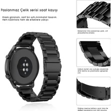 Kip GSM Huawei Watch Gt2 Uyumlu 22MM Kordon Paslanmaz Çelik Metal Kordon Ayarlama Aparatlı