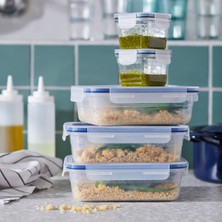 IKEA 365+ Kapaklı Cam Saklama Kabı - 180 ml - Kare - 3 Adet