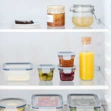 IKEA 365+ Kapaklı Cam Saklama Kabı - 180 ml - Kare - 3 Adet
