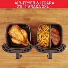Tefal EY8018 Easy Fry & Grill & XXL Yağsız Fritöz Airfryer, 6,5 Litre Kapasite, Hava ile Kızartma & Izgara, Siyah – 7211004776