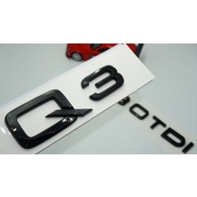 Dk Audi Q3 30 Tdi Parlak Siyah Abs 3m 3D Bagaj Yazı Logo Orjinal Ürün