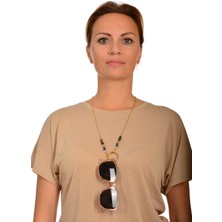 Lightcrop Çakra 6mm Gold Tasarım Gözlük Kolyesi